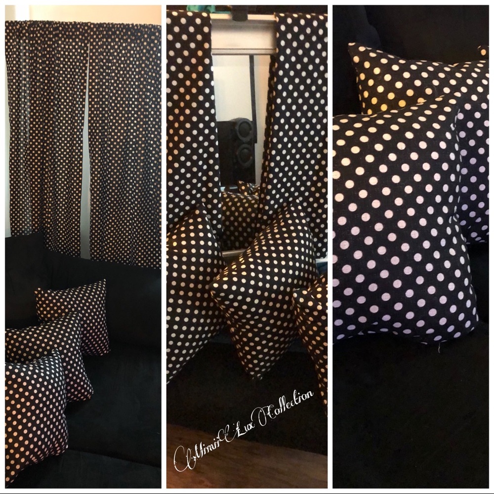 Custom made Pillows and Curtains “Polka Dot”